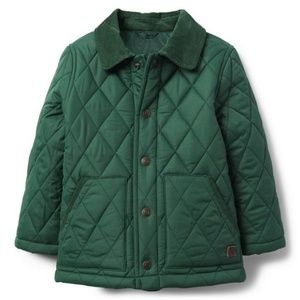 JANIE AND JACK: EVERGREEN QUILTED BARN JACKET :3/4
